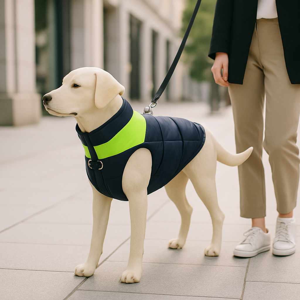manteau chien promenade hiver printemps exterieur marche impermeable vetements noir vert