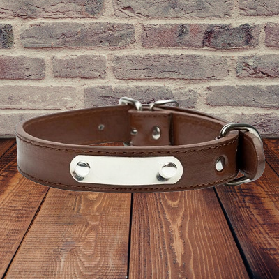 Collier de Chien - LeatherDogCollar™ - Marron