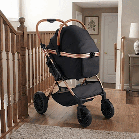 Poussette pour Chien noir