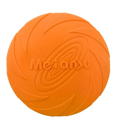 frisbee disque volant orange chien exterieur