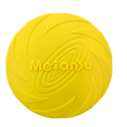 frisbee flydog disque volant jaune chien sortie exterieur jeux