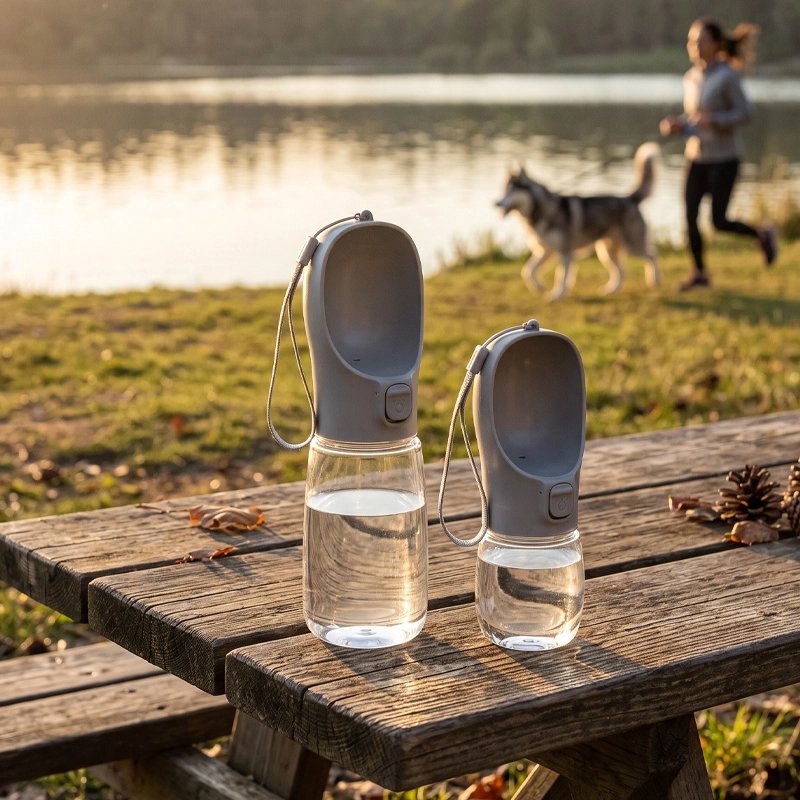 gourde pour chien 550 ml  350 ml table parc