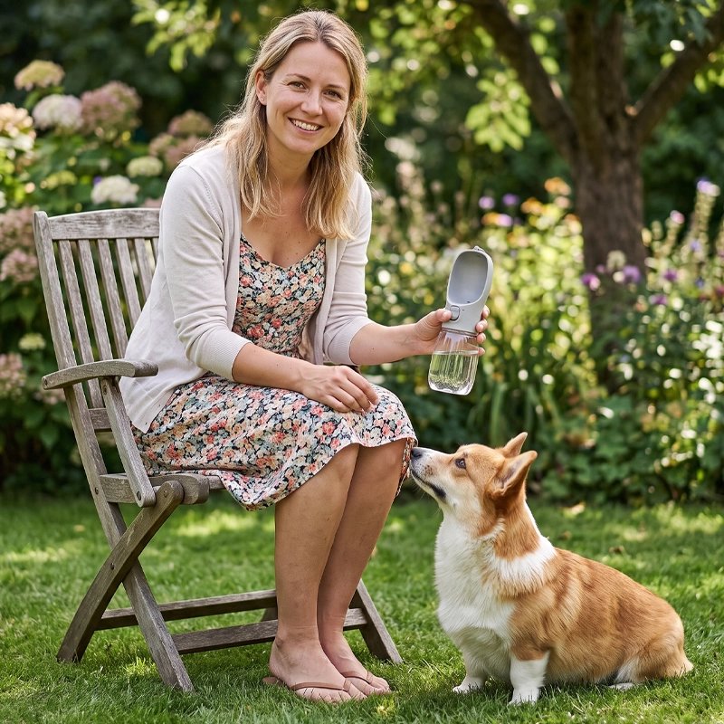 gourde pour chien petit femme jardin gourde grise