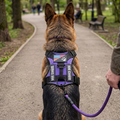 harnais chien couleur Violet sortie pour ballade