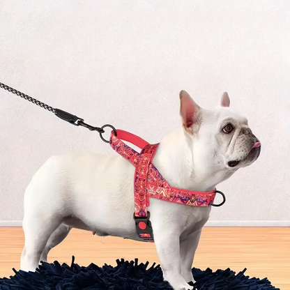harnais pour chien rouge ajustable sortie promenade