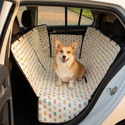 housse voiture chien couleur blanc avec petit race