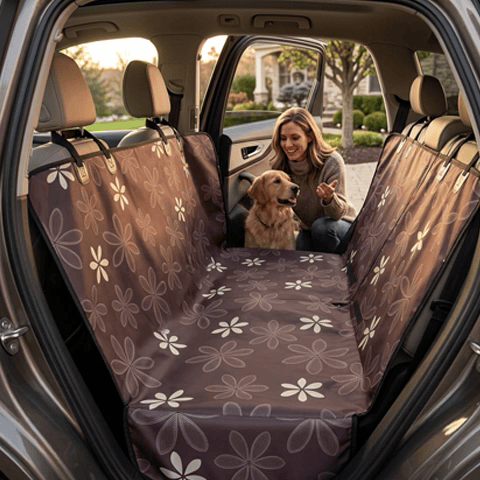 housse voiture chien couleur marron bleu grande race