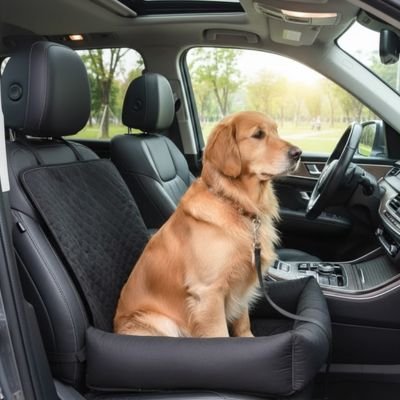 housse voiture chien couleur noir dans camion taille moyenne