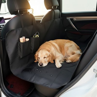 housse voiture chien couleur noir grande race siege derriere