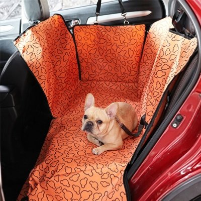 housse voiture chien couleur Orange sortie promenade petite race