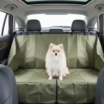 housse voiture chien couleur vert banquette arriere petite race       