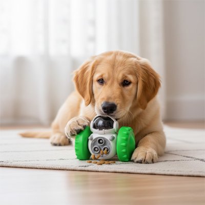 jouet pour chien​ distributeur vert interieur