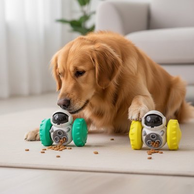 jouet pour chien​ distributeur vert interieur 