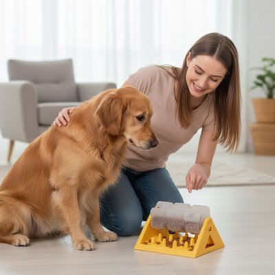 jouet pour chien​ grand femme couleur jaune eux maison