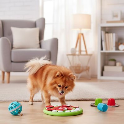 jouet pour chien​ interactifs couleur vert rouge blanc apprentissage