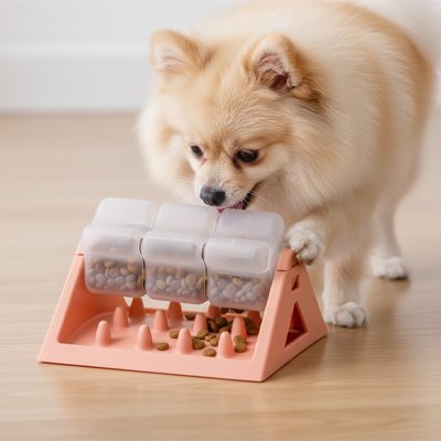 jouet pour chien​ petit couleur rose jeux interractif maison