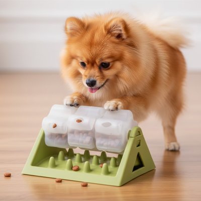 jouet pour chien​ petit couleur vert jeux interractif maison