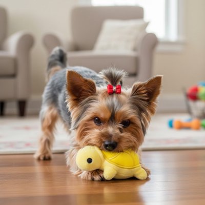 jouet pour chien​ petite tortue couleur jaune interrieur