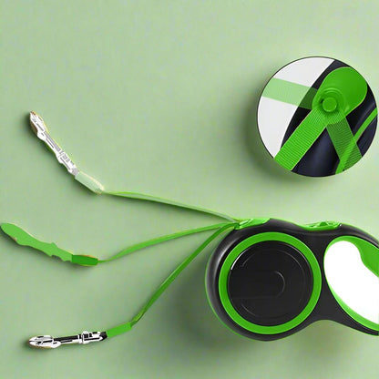 laisse de chien vert retractable