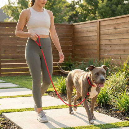 laisse-pour-chien-couleur-rouge-sortie-femme-marche