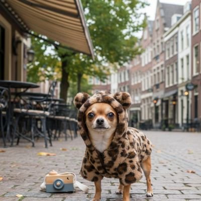 manteau chien marron doux promenade capuche hiver vetement 