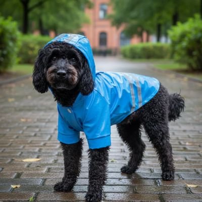 manteau pour chien couleur bleue exterieur promenade impermeable