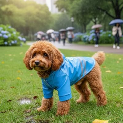 manteau pour chien couleur bleue promenade sortie exterieur impermeable