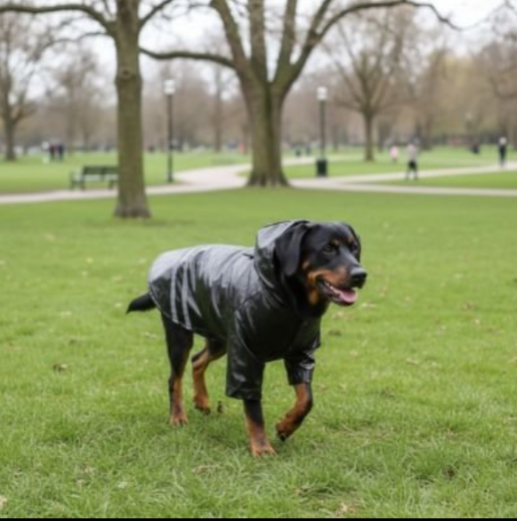 manteau pour chien couleur noir sortie pluie impermeable