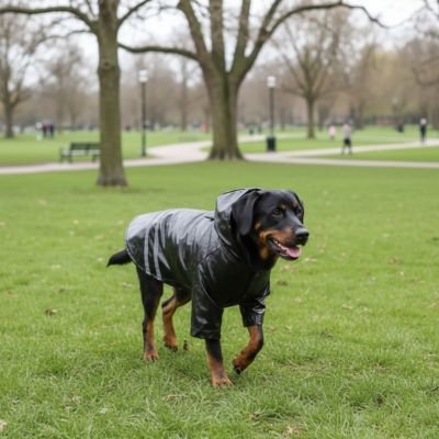 manteau pour chien couleur noir sortie promenade exterieur pluie impermeable