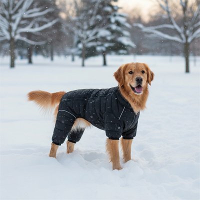 manteau pour chien grand noir hiver chaud