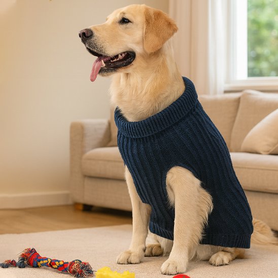 pull pour chien hiver printemps autonme marin bleu chaud