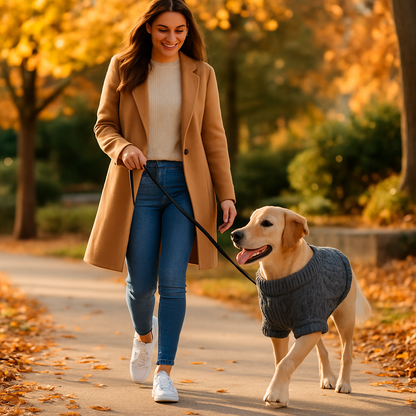 pull pour chien sortie promenade printemps automne chaud couleur marin