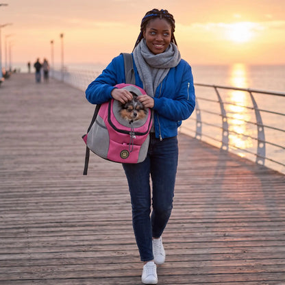 sac a dos chien rose voyage femme