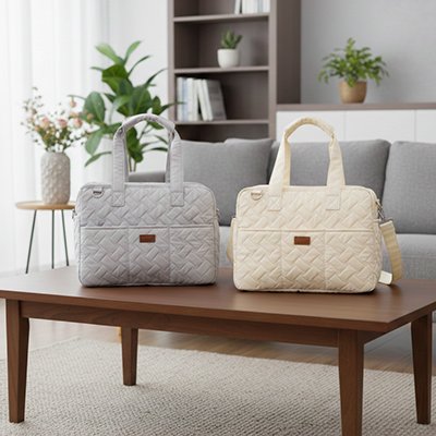 sac de transport pour chien beige gris