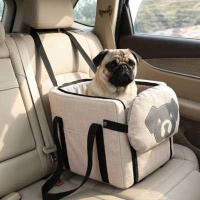 sac de transport pour chien couleur beige camion utilitaire
