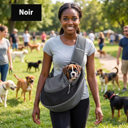 sac de transport pour chien noir gris parc chien